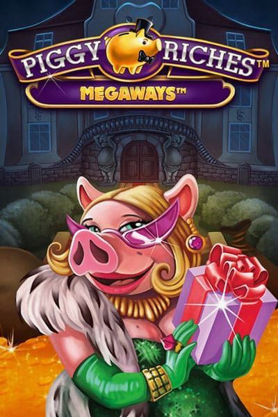 Omslag van de gokkast Piggy Riches Megaways in de Cleobetra Casino lobby