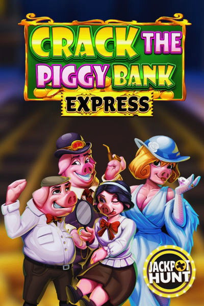 Omslag van de slot Crack The Piggy Bank Express in de Kingmaker Casino-lobby